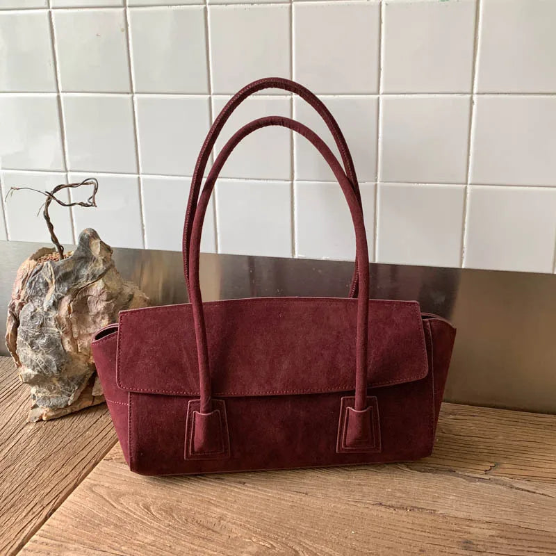 Melissa Vintage Faux Suede Shoulder Bag