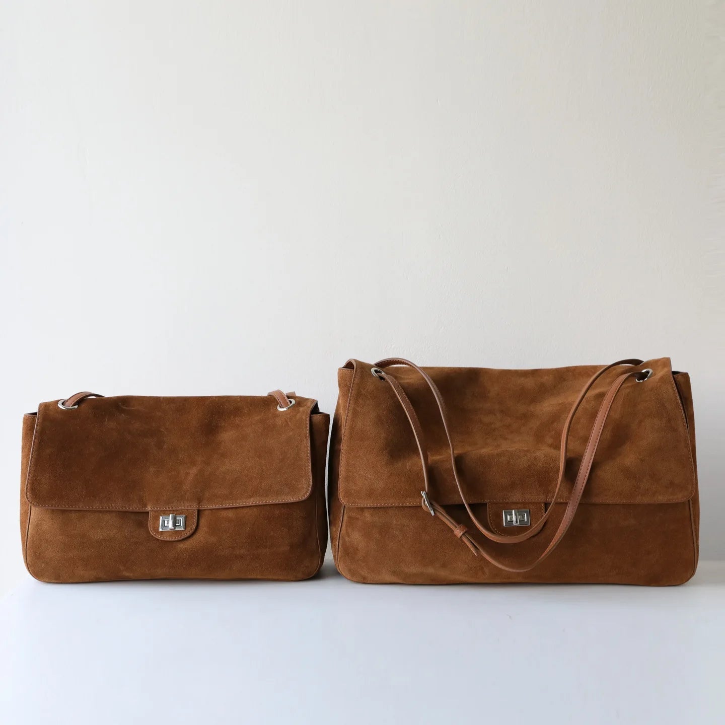 Lena Frosted Cowhide Retro Tote Bag