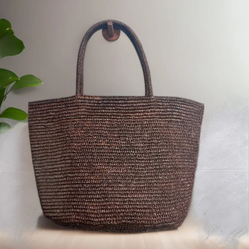 Vivienne handvävd rattan-tote