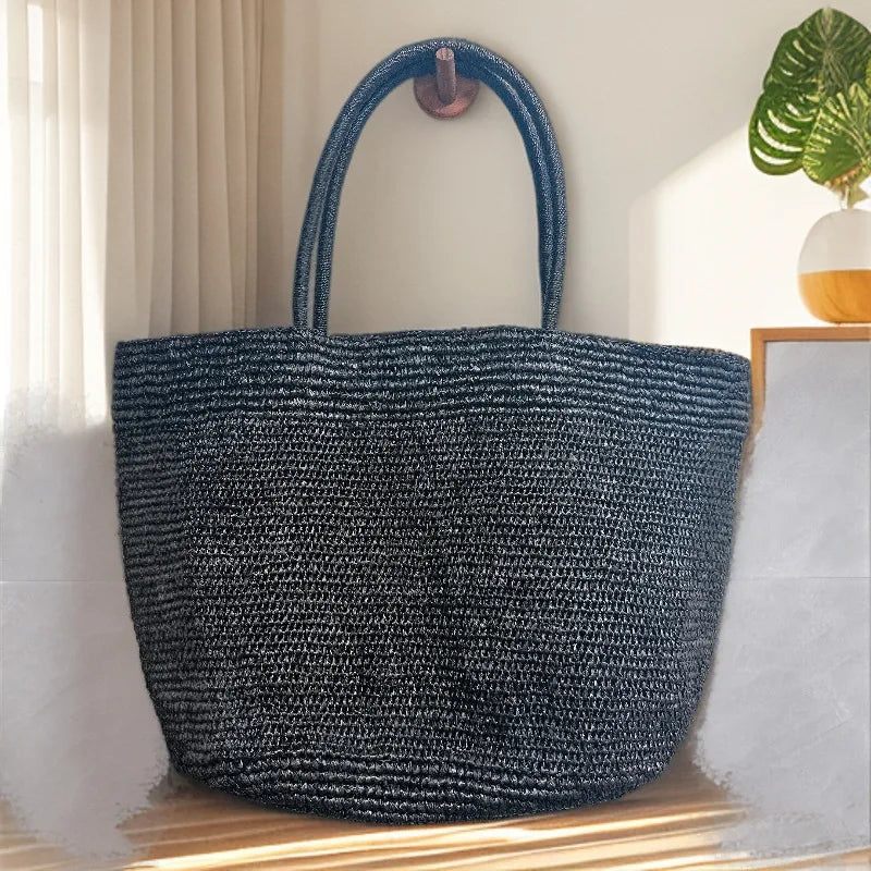 Vivienne handvävd rattan-tote