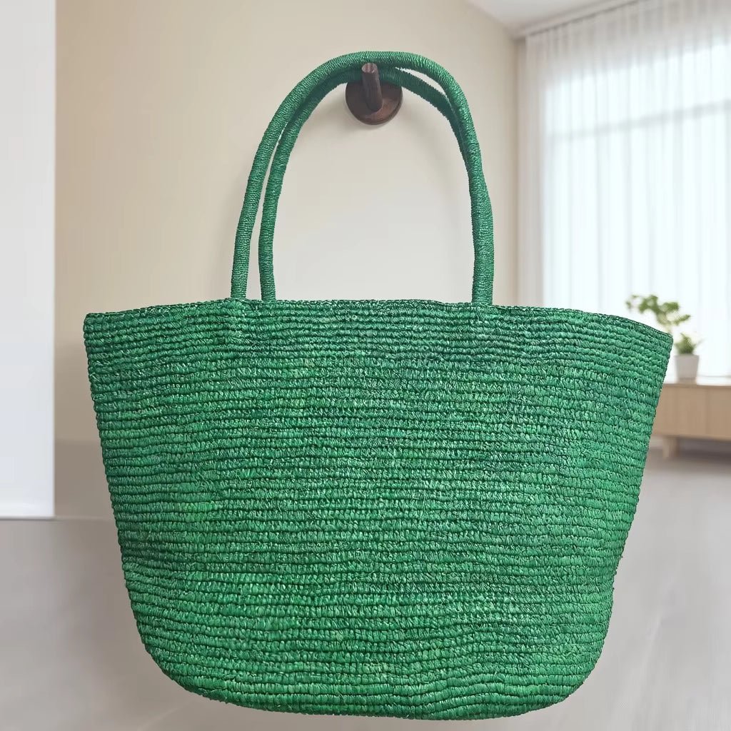 Vivienne handvävd rattan-tote