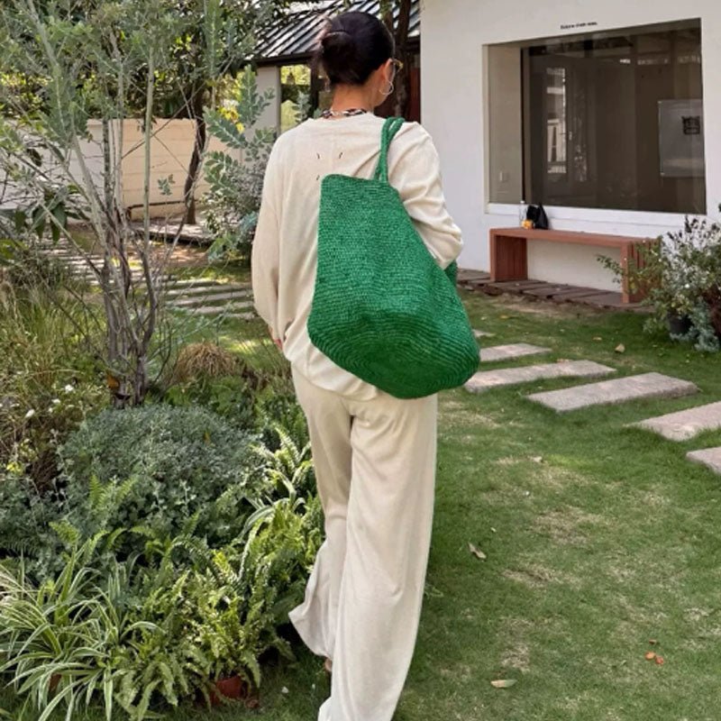 Vivienne handvävd rattan-tote