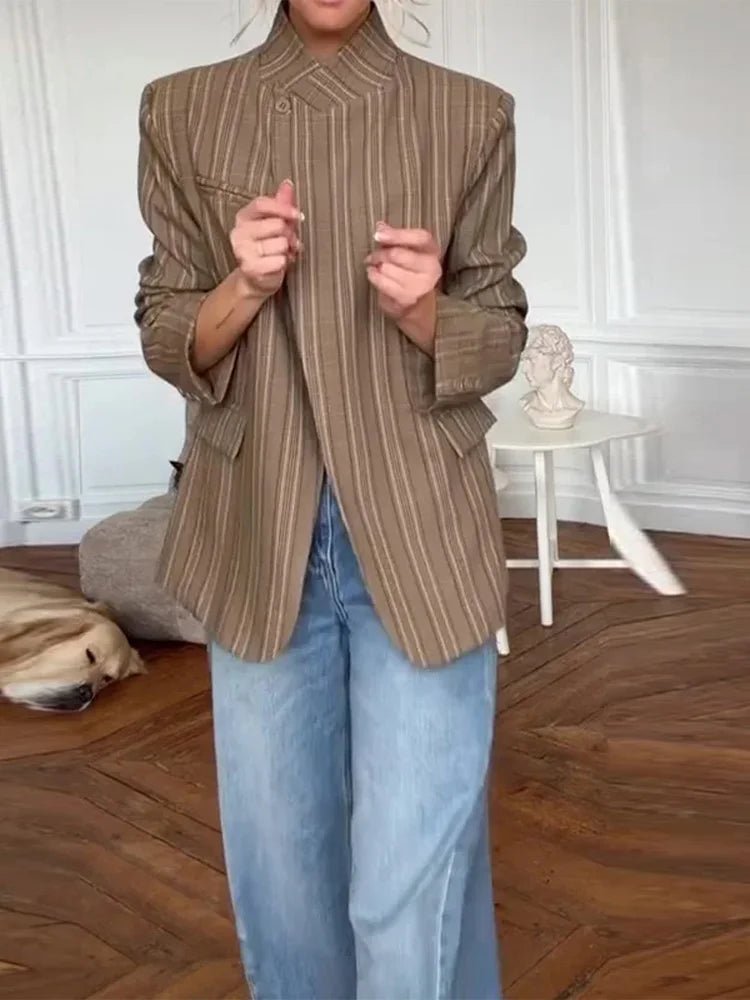 Melanie Rutig Blazer med Ståkrage