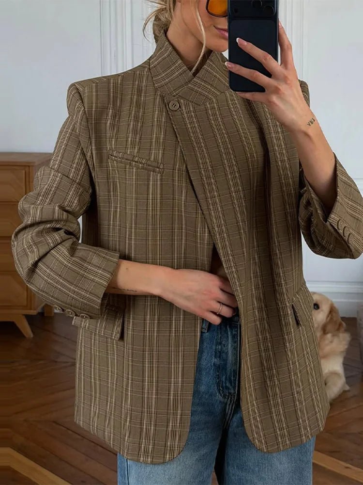 Melanie Rutig Blazer med Ståkrage