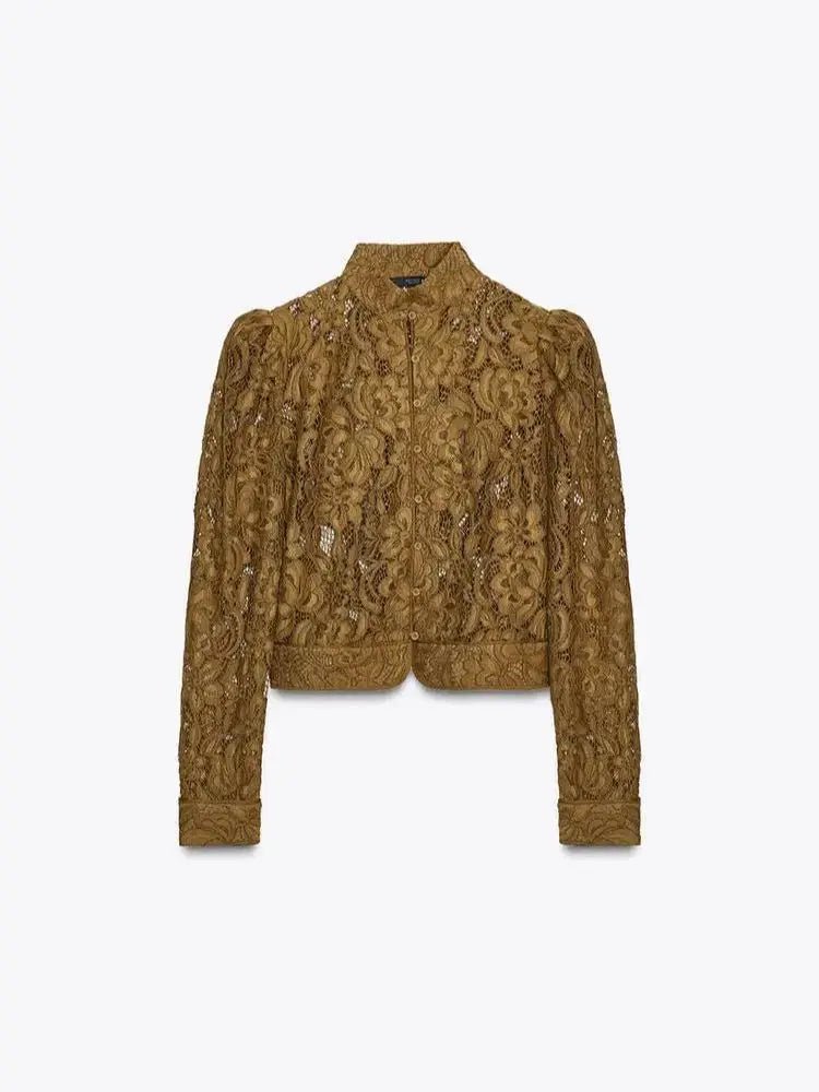 Hannah spetsgenomskinlig blus