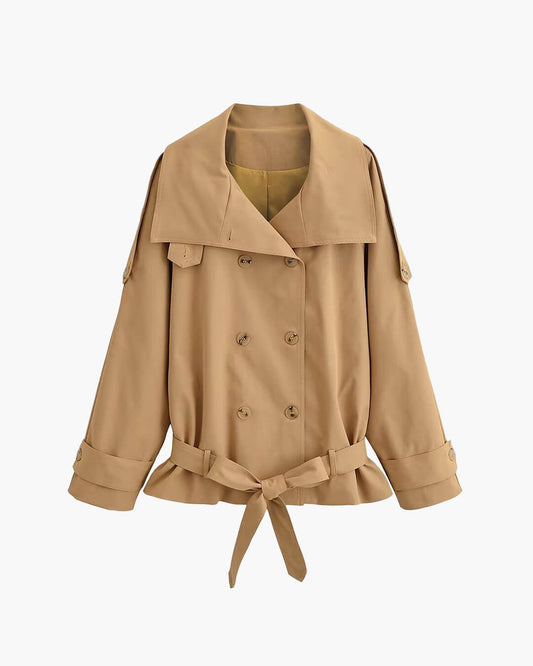 Maria Utility Trenchcoat med hög krage