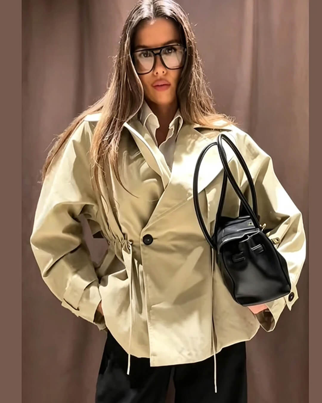 Ellen Trenchcoat med Slagkrage