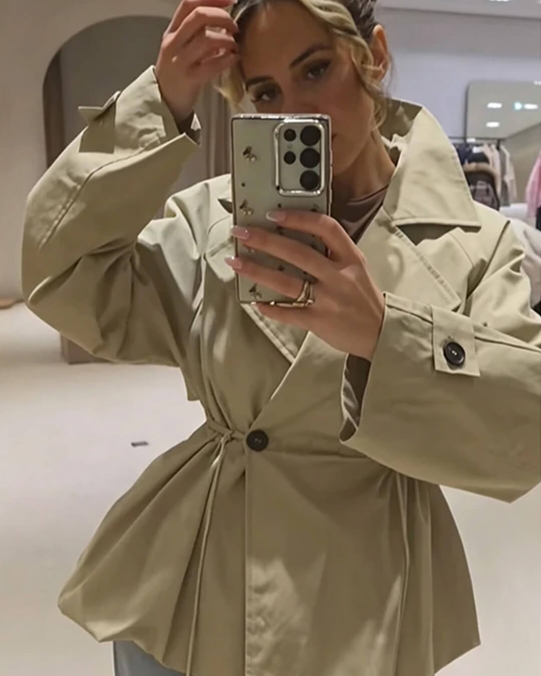 Ellen Trenchcoat med Slagkrage