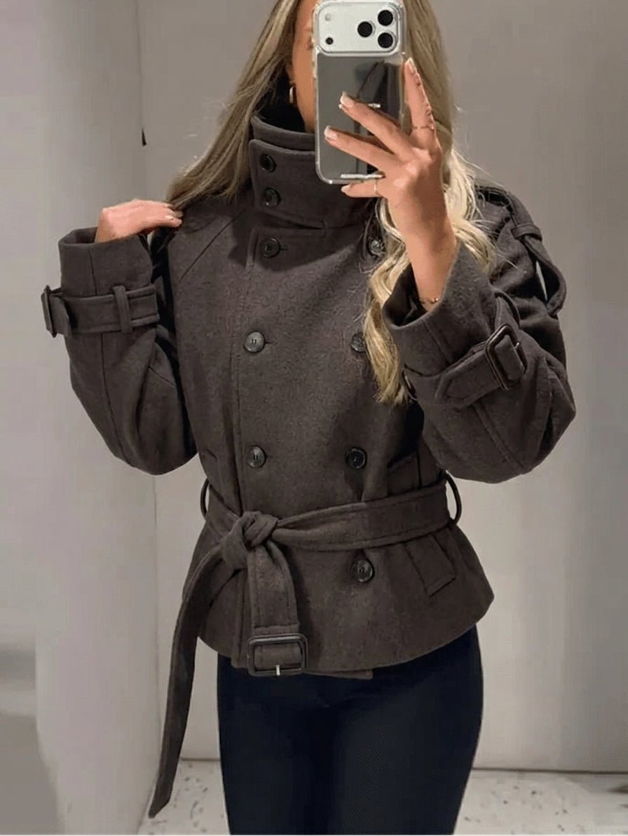Anne Double Breasted Belted Coat