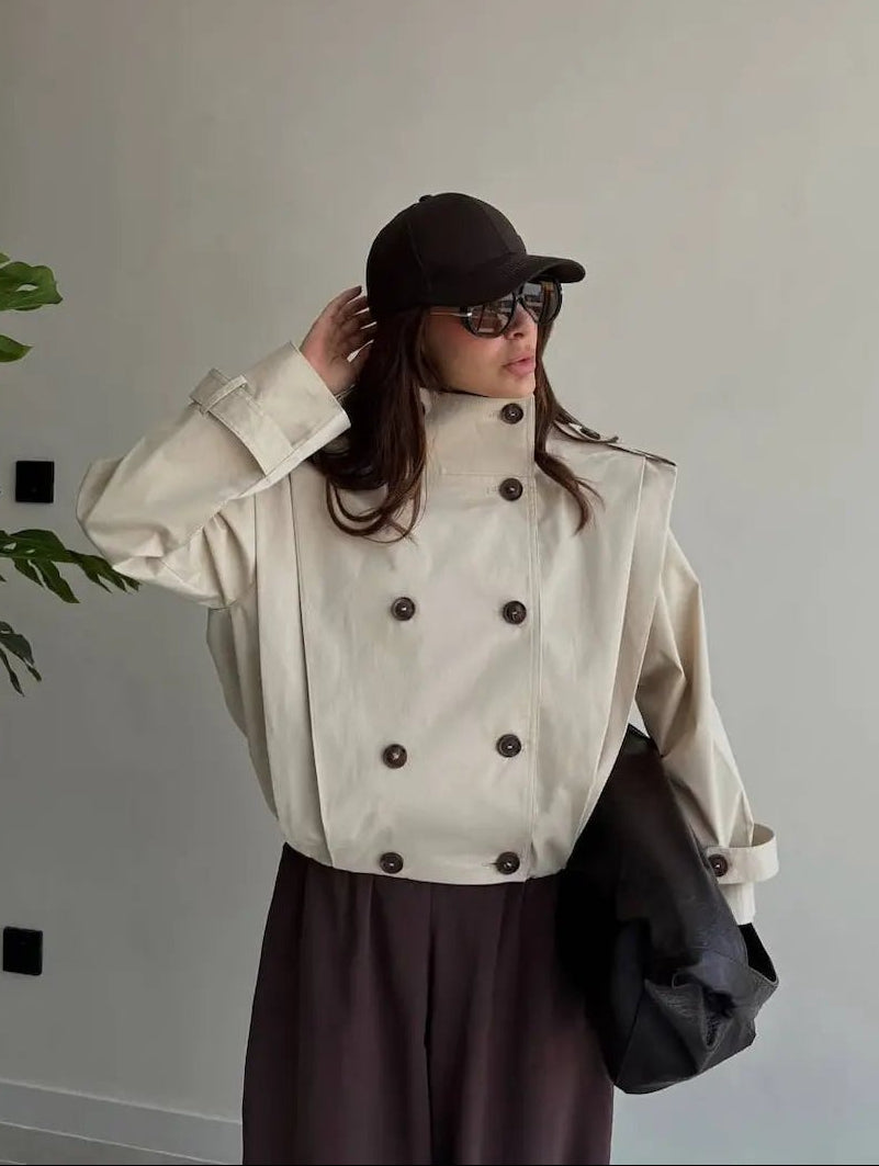 Gloria Plisserad Trenchcoat