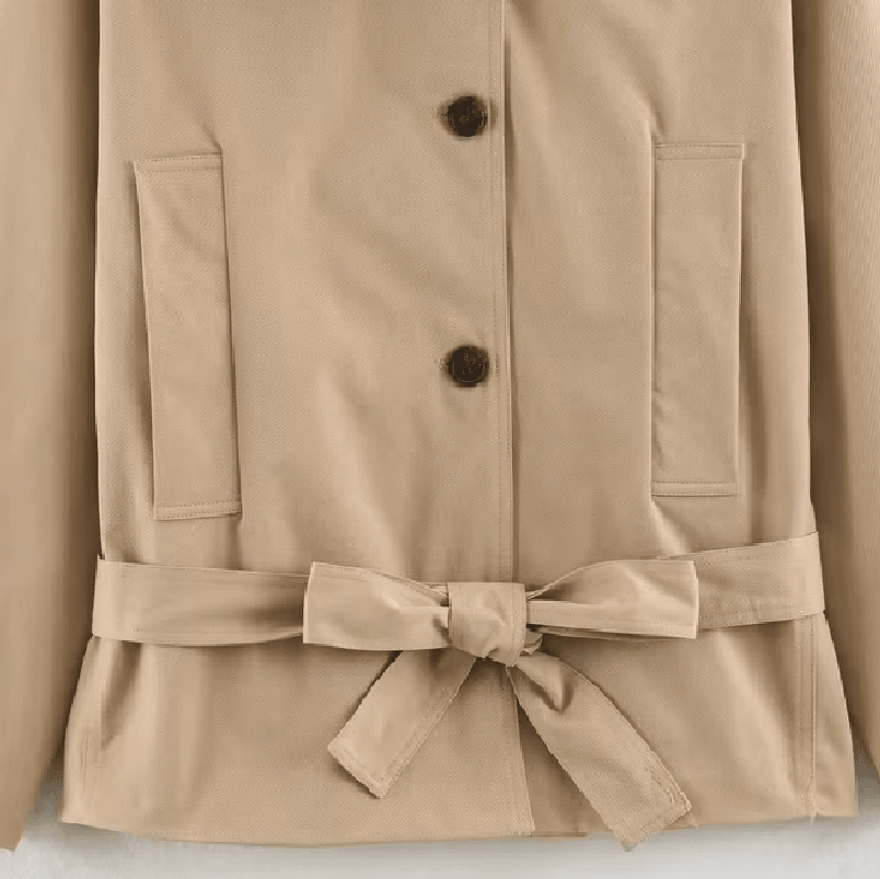 Helena Asymmetrisk Trenchcoat med Bälte
