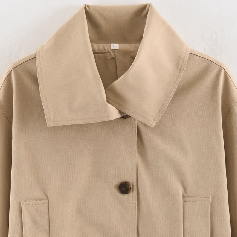 Helena Asymmetrisk Trenchcoat med Bälte