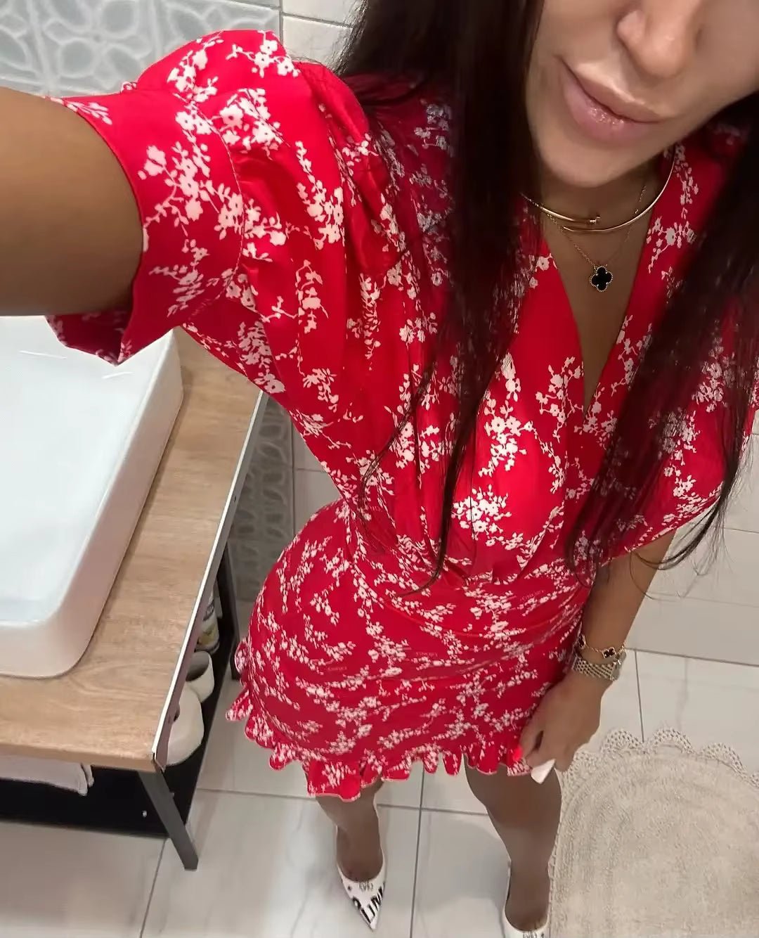 Natasha blommig miniklänning