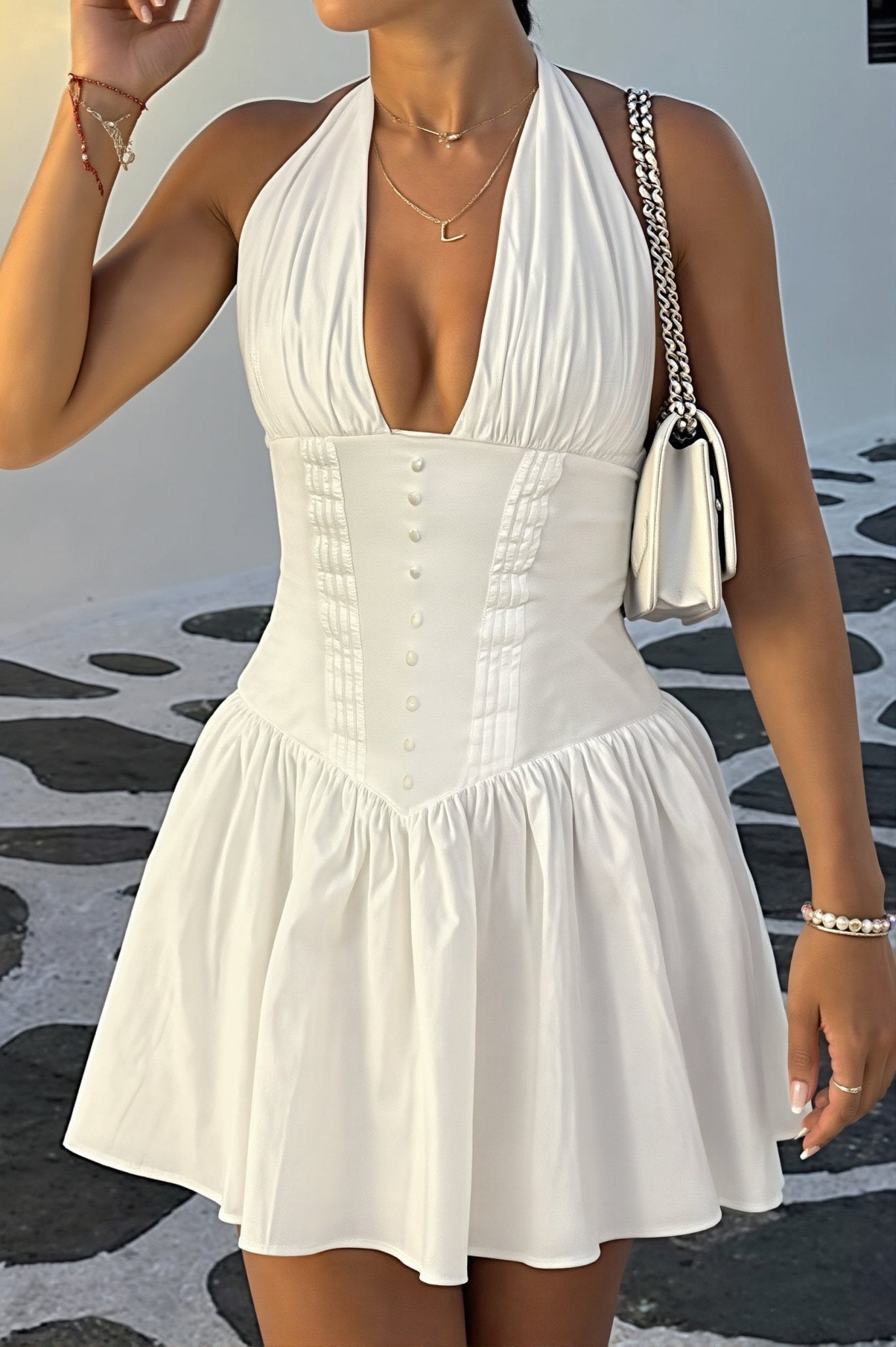 Laura Halterneck Bodycon Miniklänning