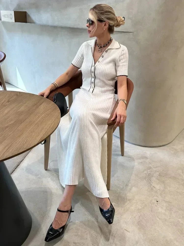 Sienna Tricotstickad Klänning
