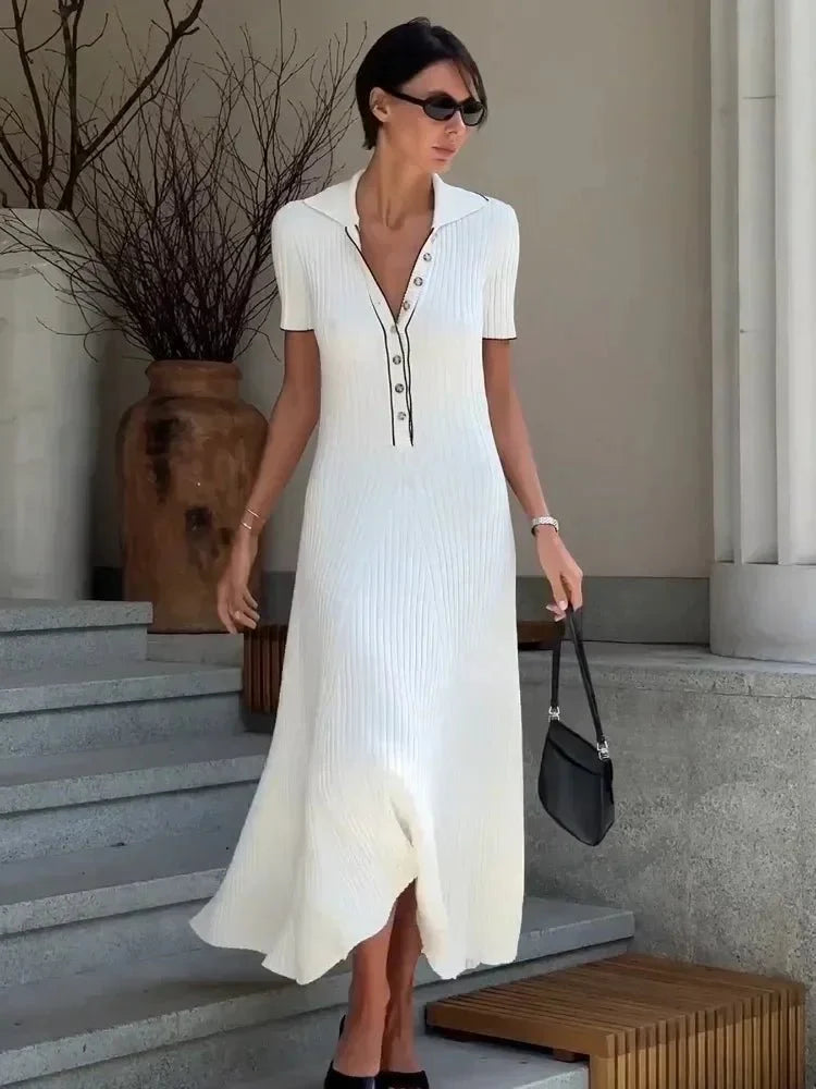 Sienna Tricotstickad Klänning