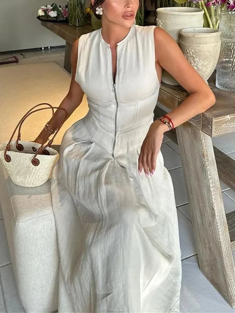 Celia ärmlös midiklänning
