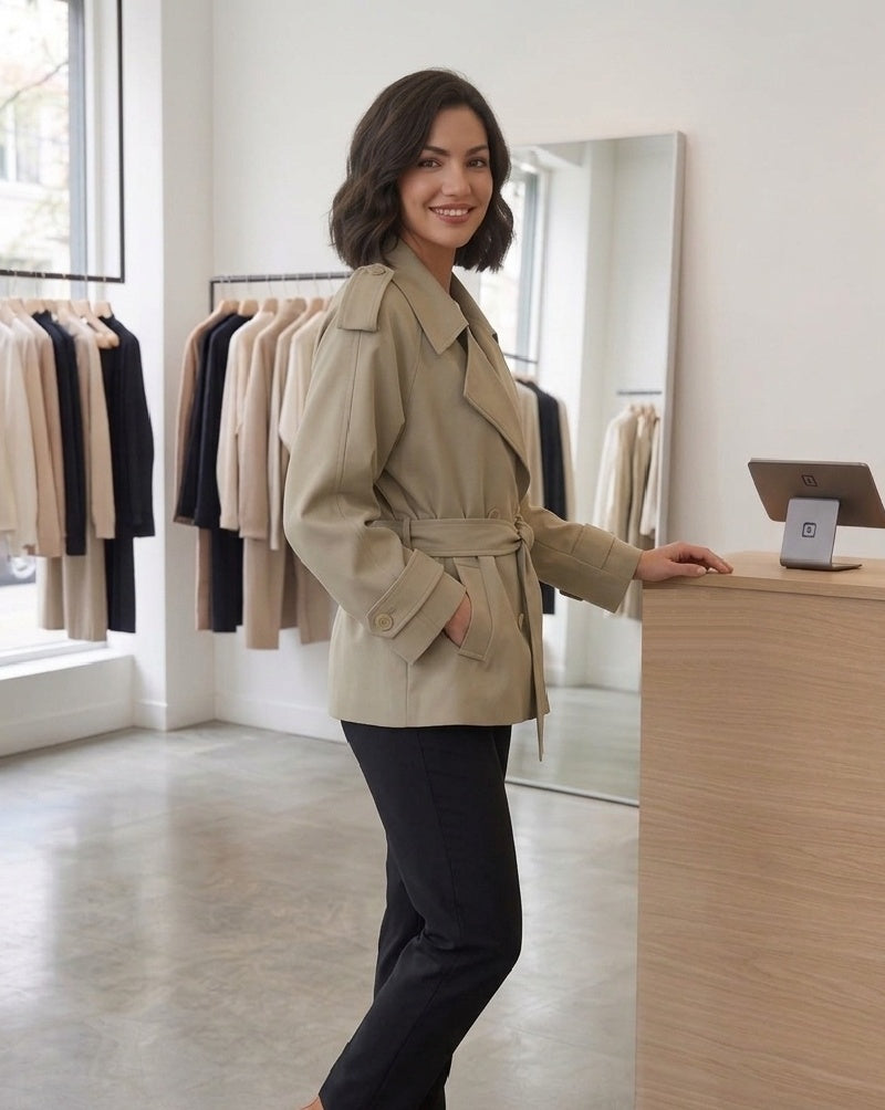 Fabienne Oversized trenchcoat med bälte