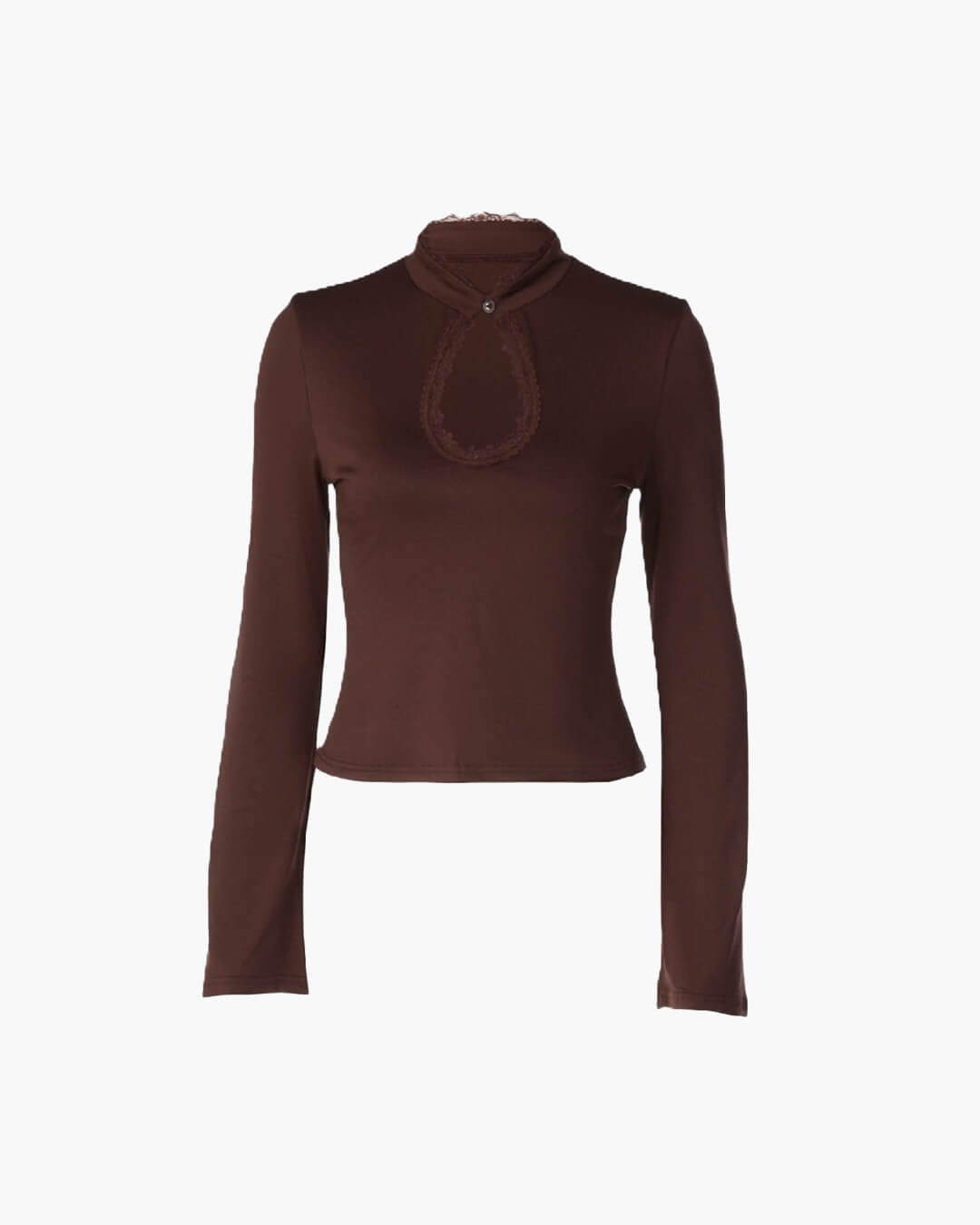 Rose High Neck Keyhole-blus