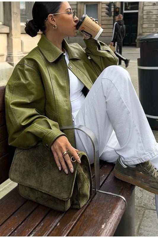 Nina Vintage Jacka i konstläder