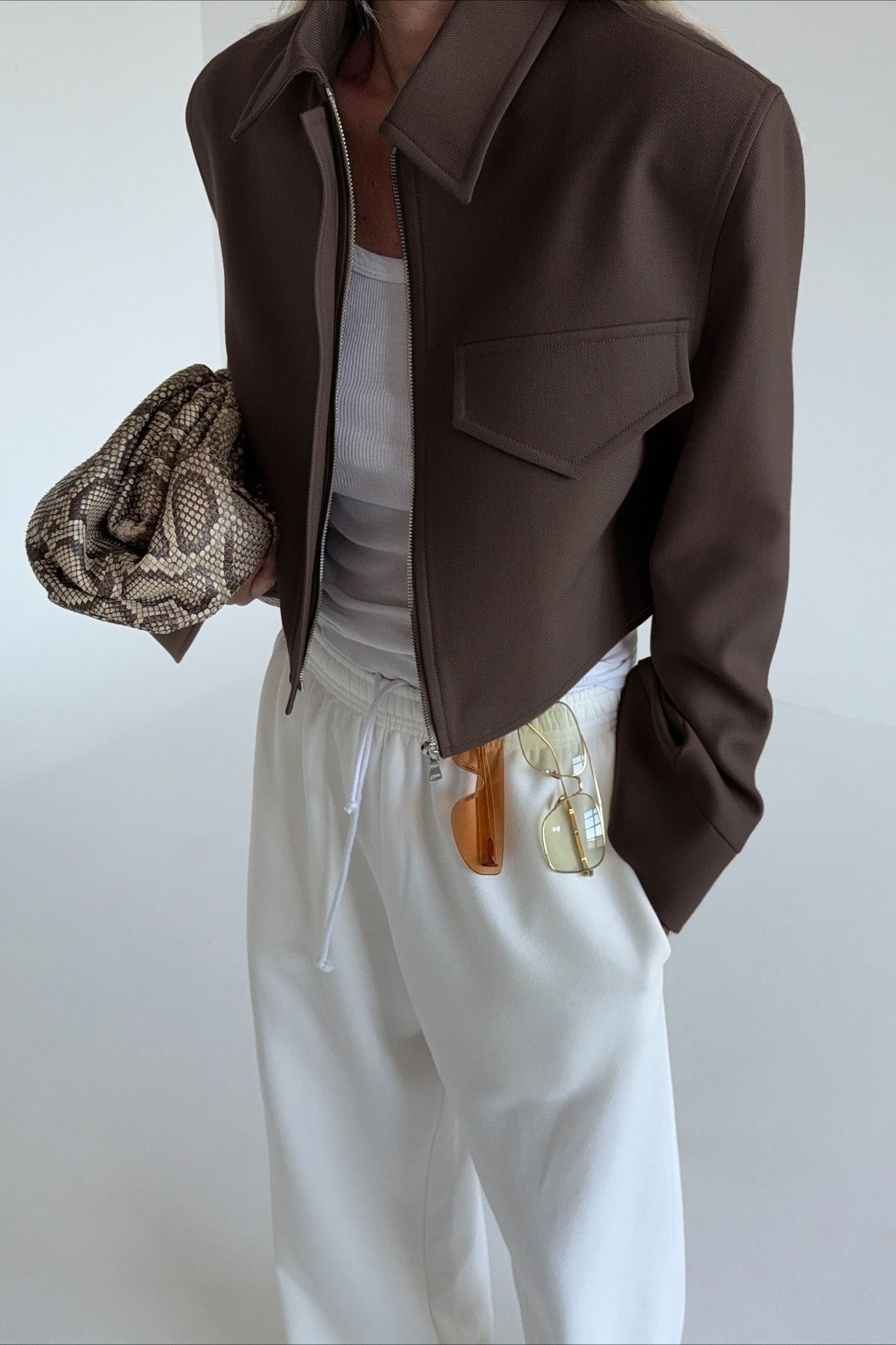Amelie Brun Zip-jacka