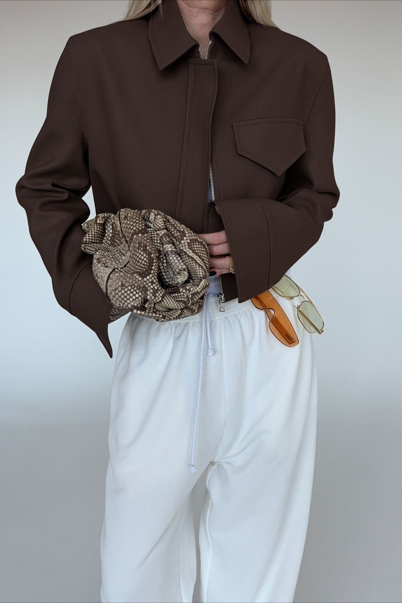 Amelie Brun Zip-jacka