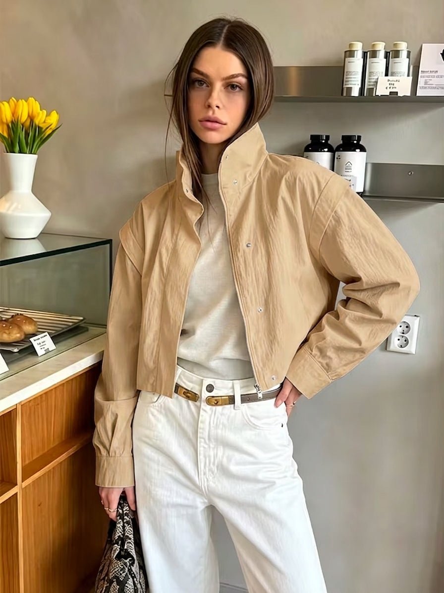 Natalie Cropped Windbreaker Jacket
