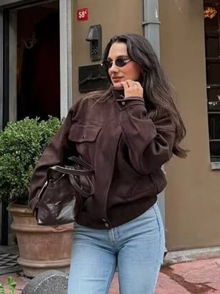 Zoe Vintage Oversized Bomberjacka