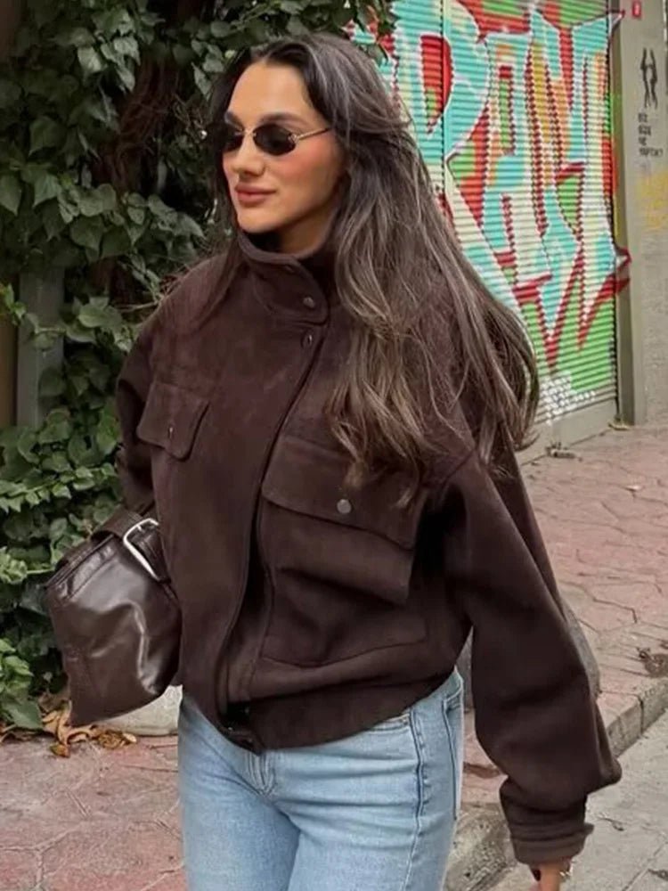 Zoe Vintage Oversized Bomberjacka