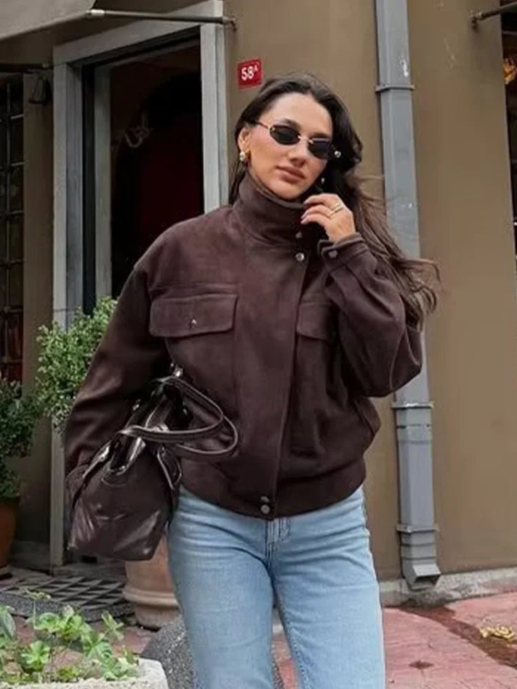 Zoe Vintage Oversized Bomberjacka