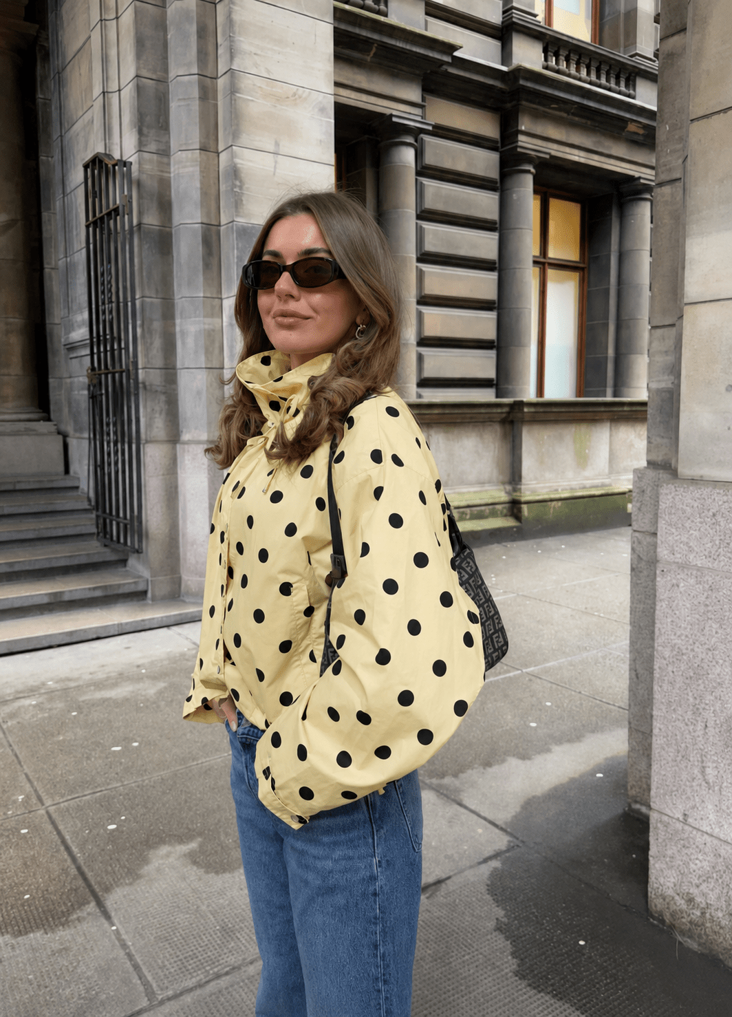 Linda Drawstring Polka Dot Jacket