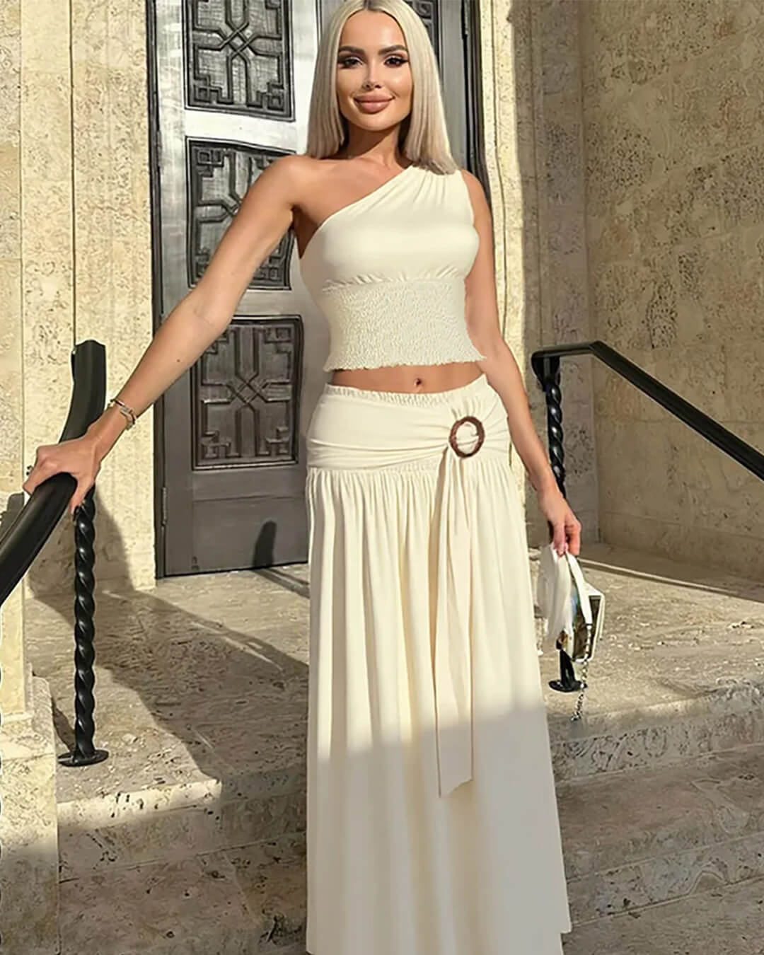 Bethany midjebandad maxikjol-set