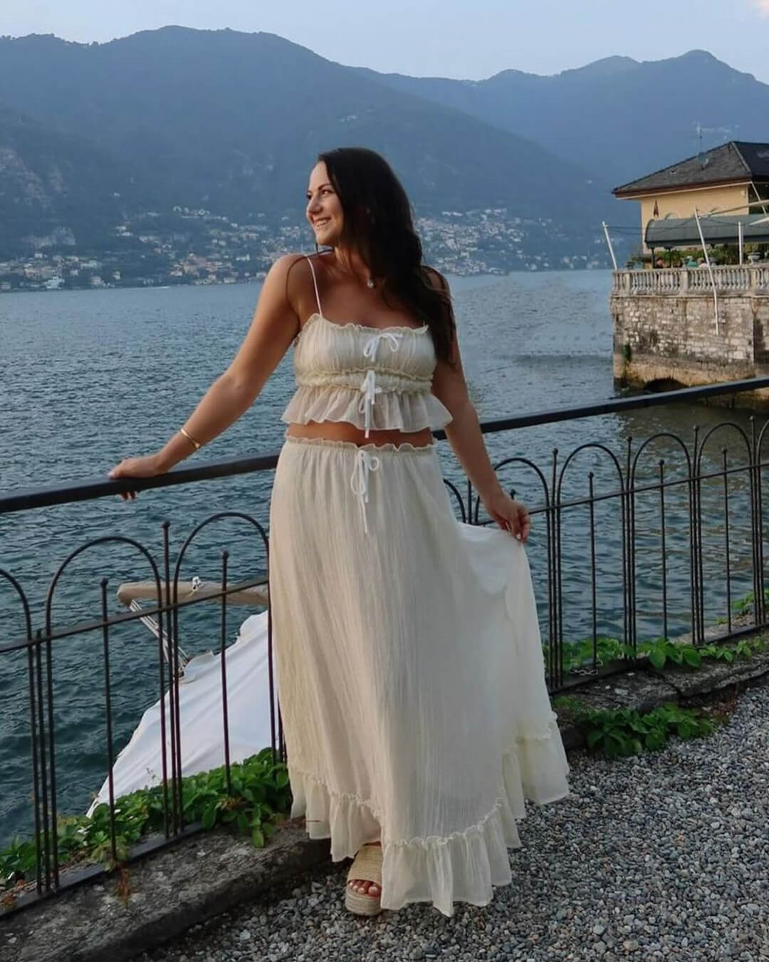 Valerie rynkad cami maxikjol-set