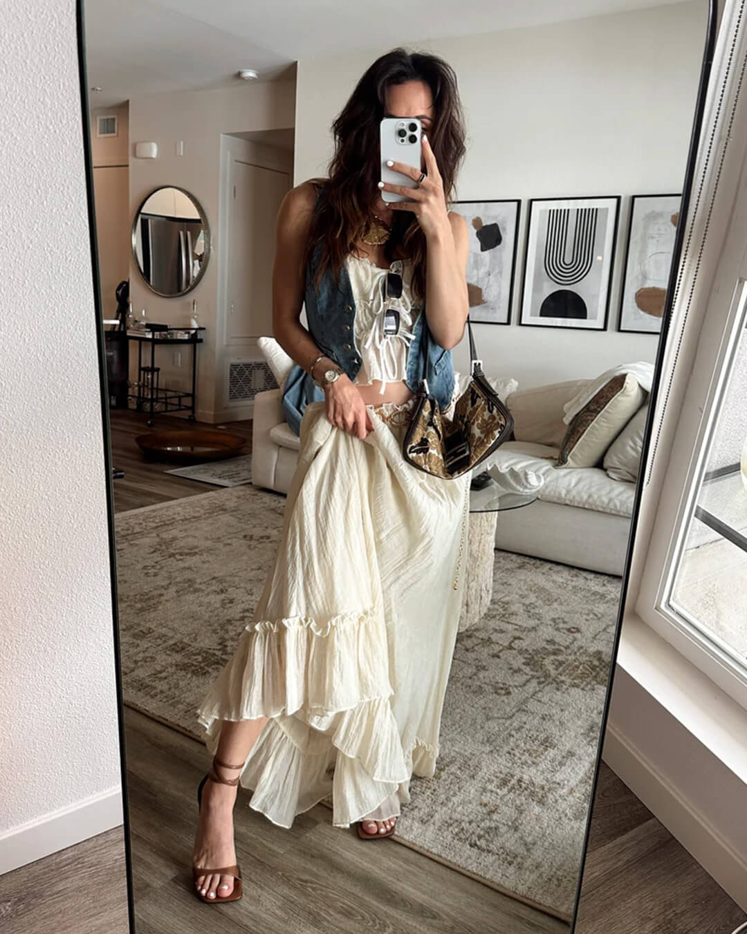 Valerie rynkad cami maxikjol-set