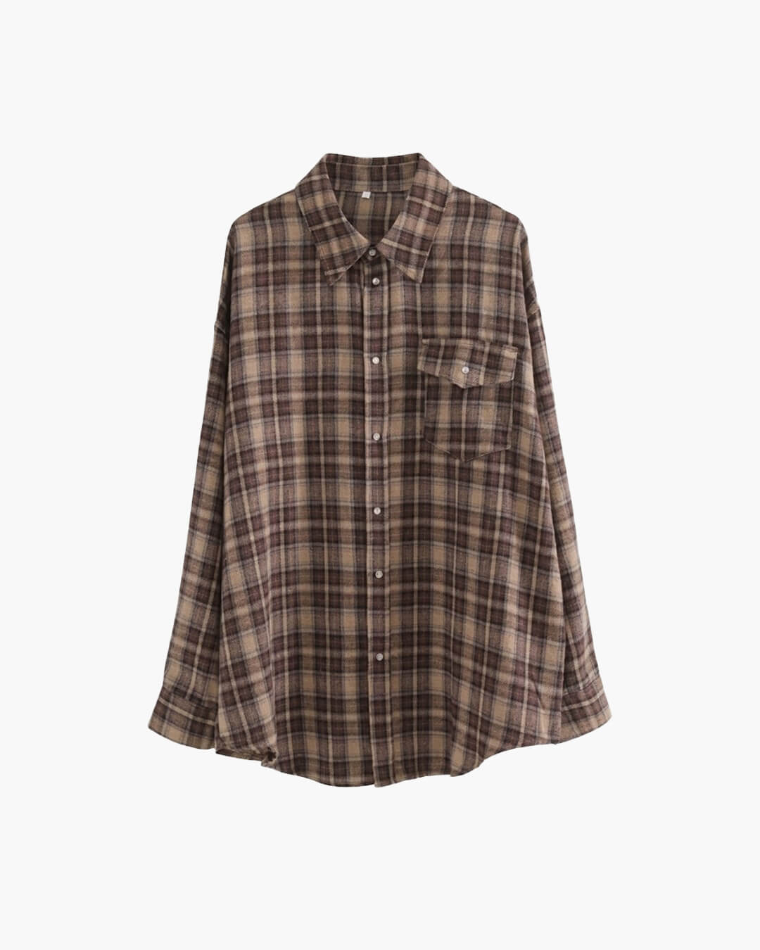 Kate Oversized Rutig Skjorta
