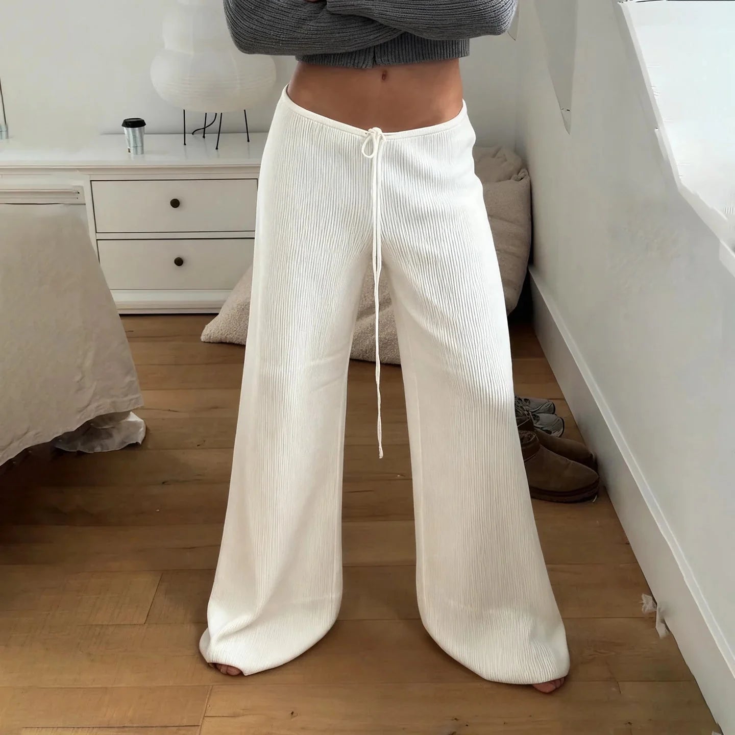 Ariane stickade lounge-byxor