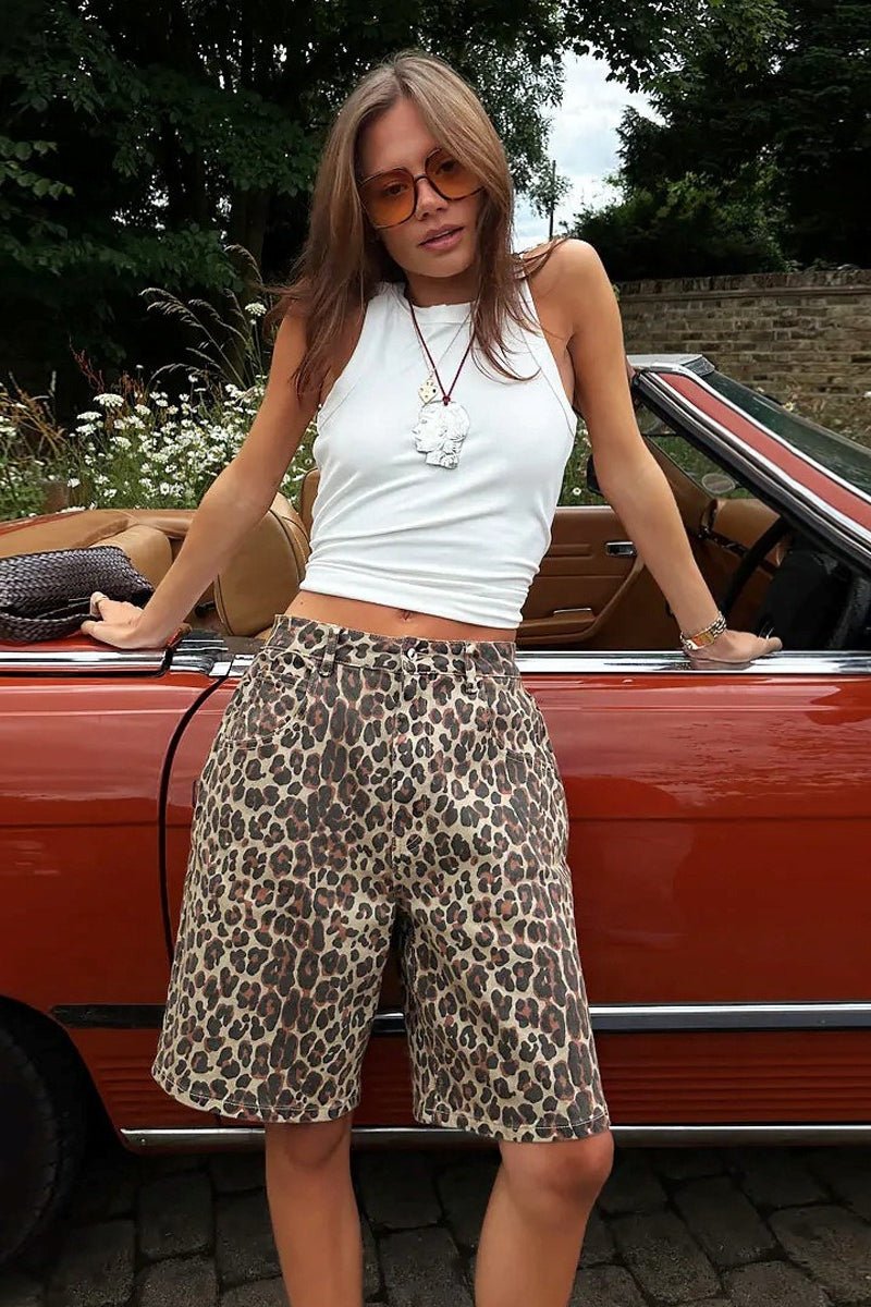Carla leopardmönstrade shorts