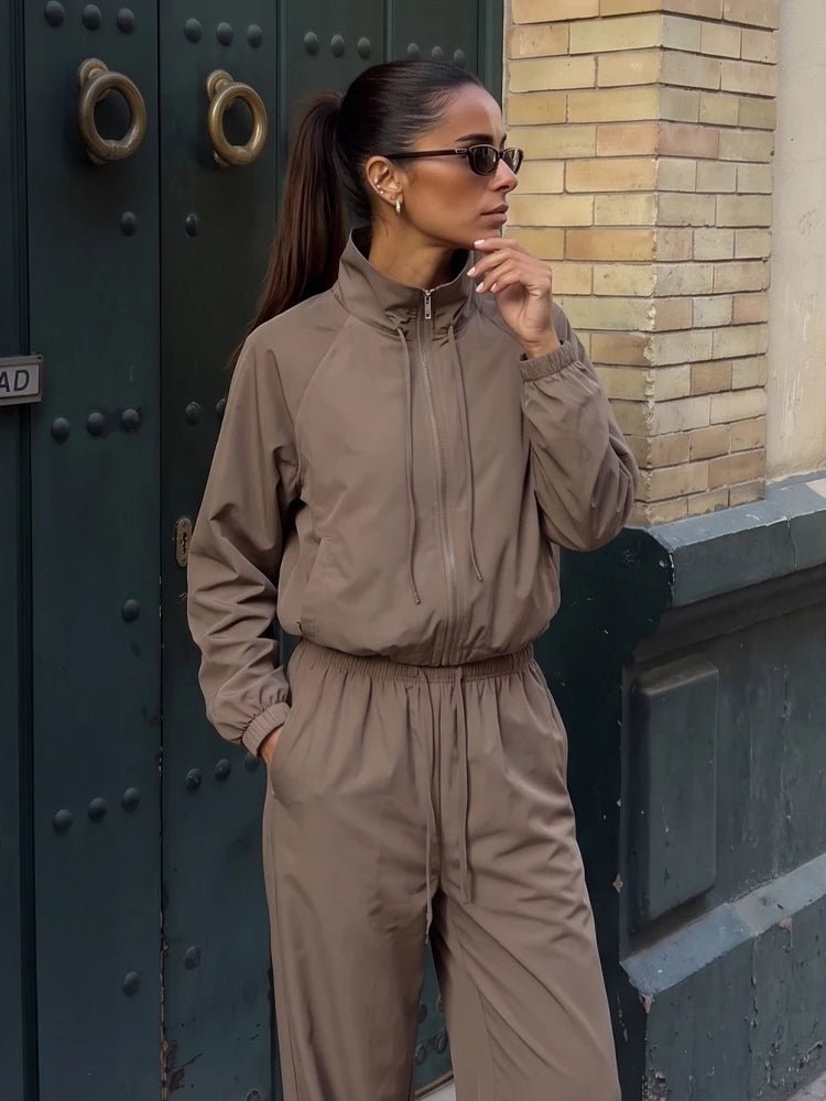 Angela skräddarsydd kavaj & byxset med vida ben