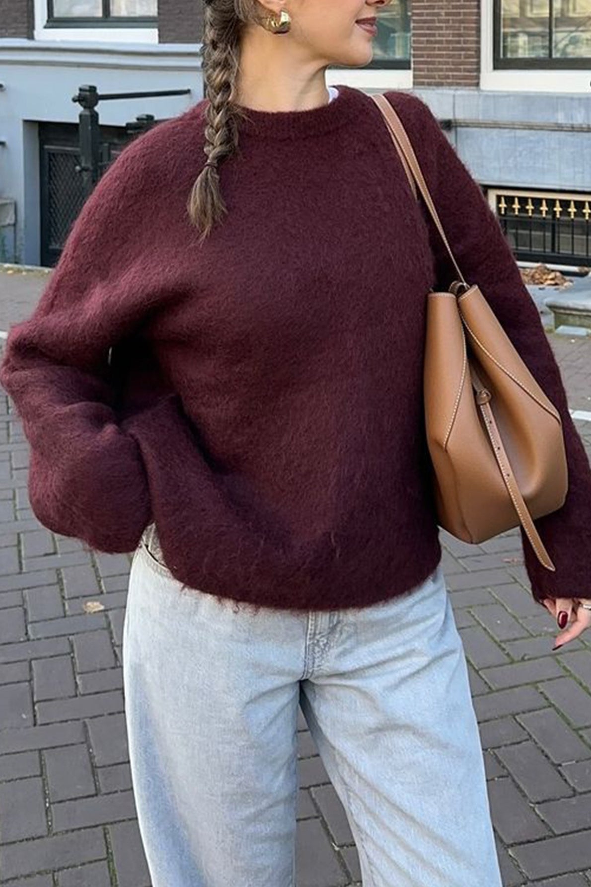 Nora ribbstickad tröja