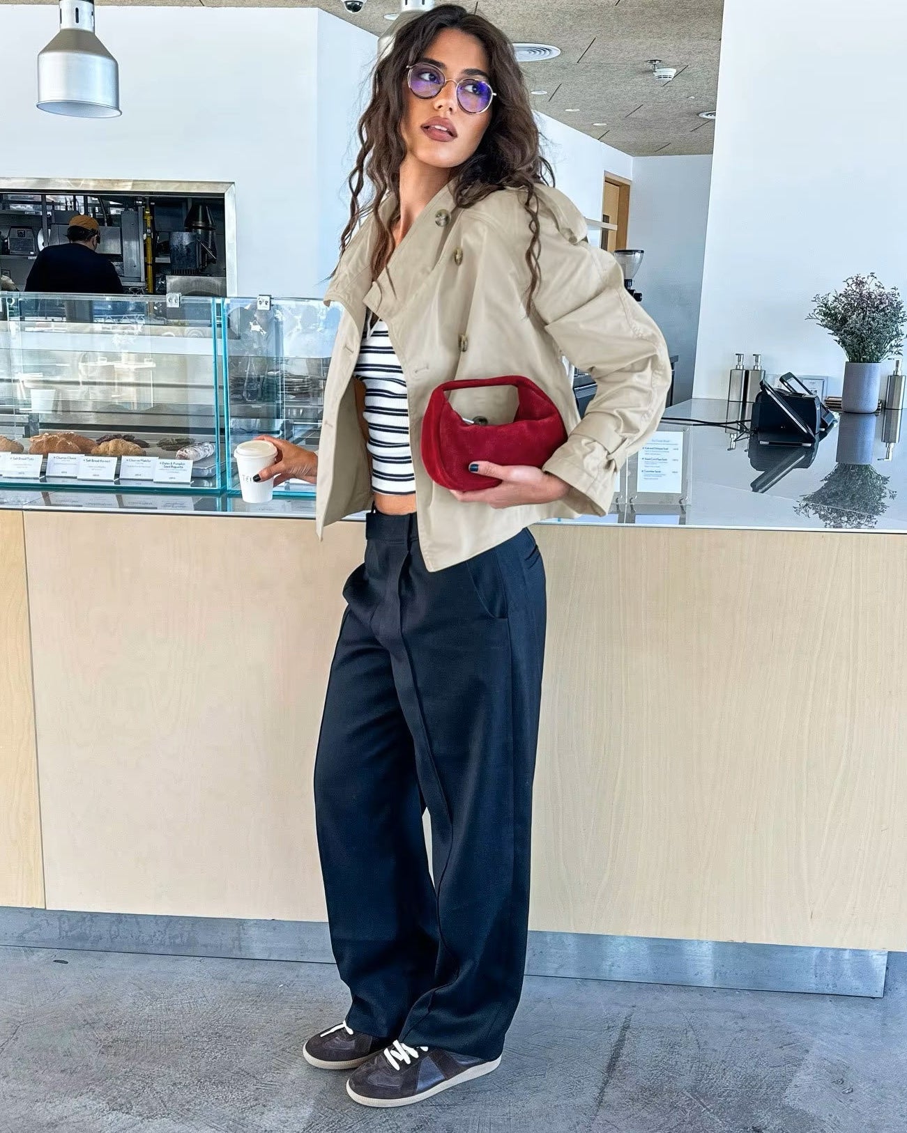 Amelie trenchcoat med bälte