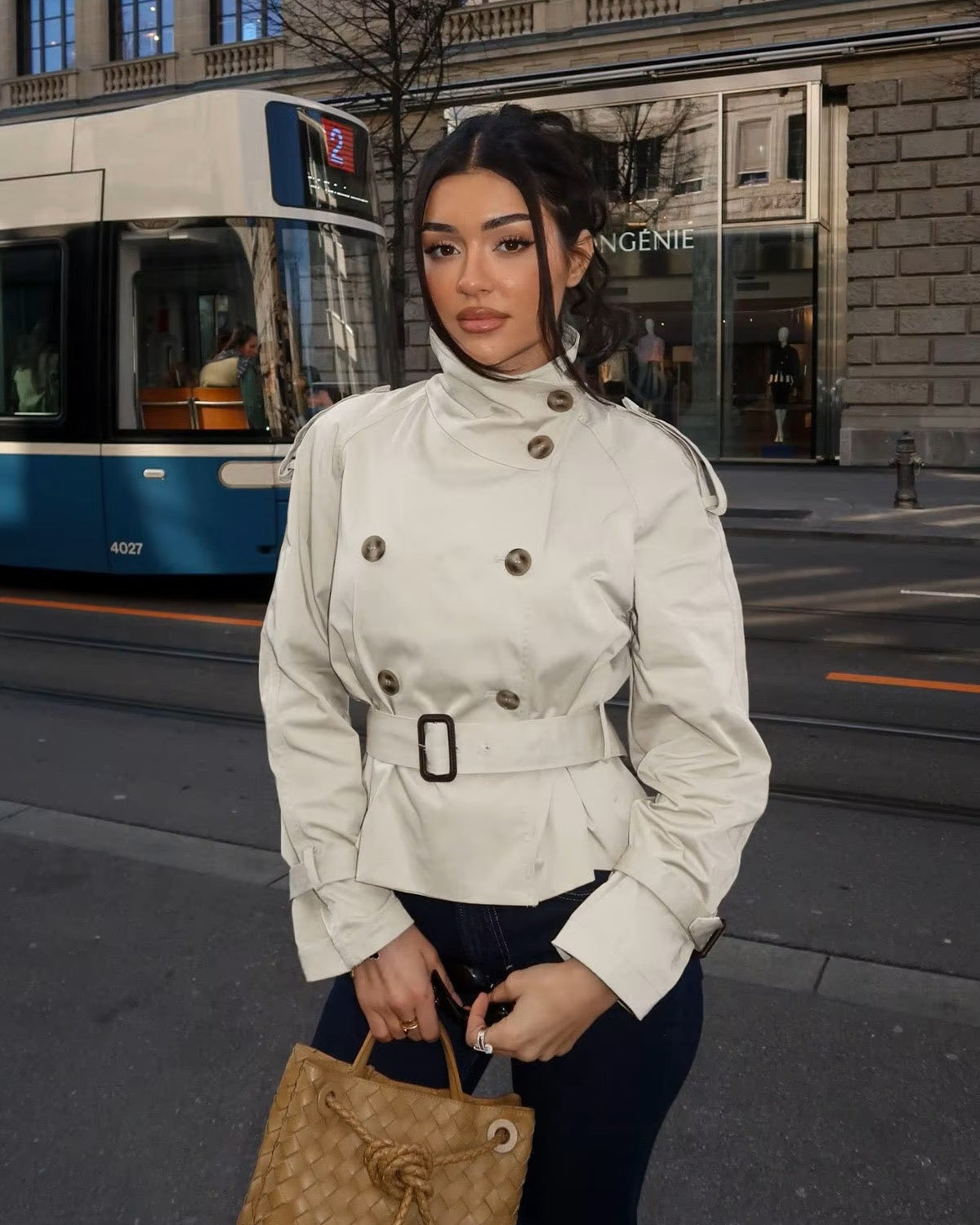 Amelie trenchcoat med bälte