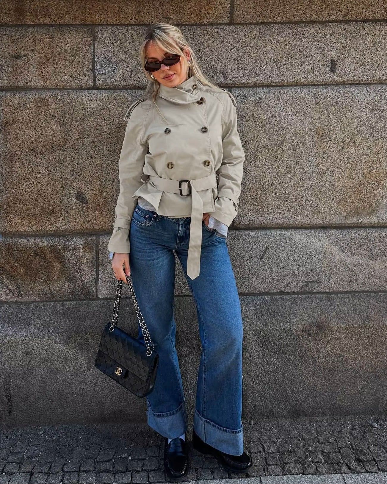 Amelie trenchcoat med bälte