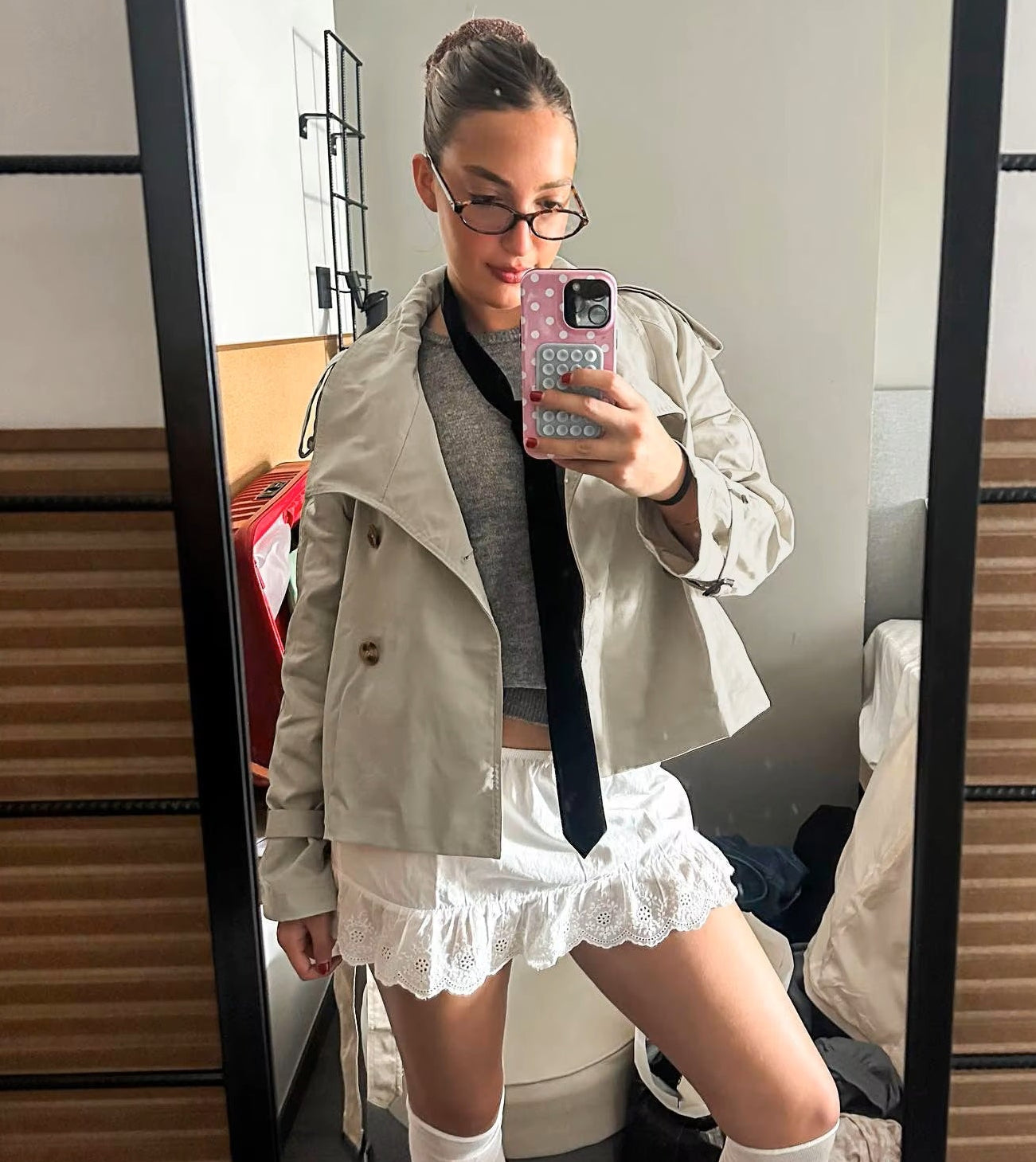 Amelie trenchcoat med bälte