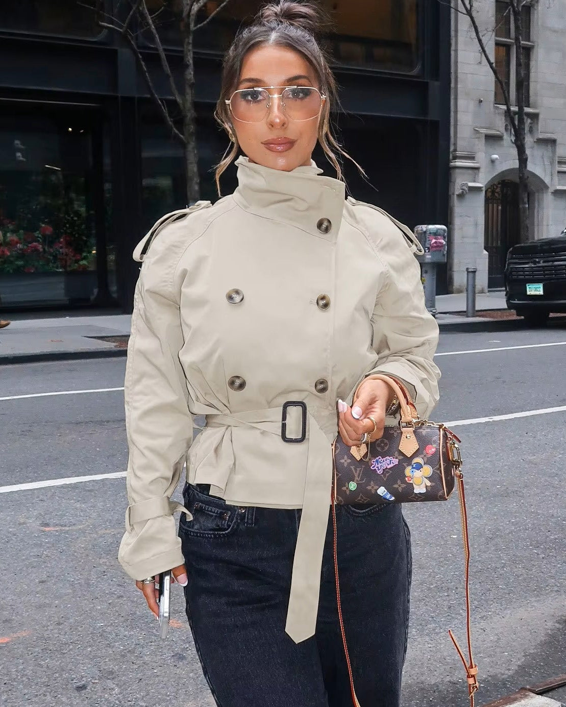Amelie trenchcoat med bälte