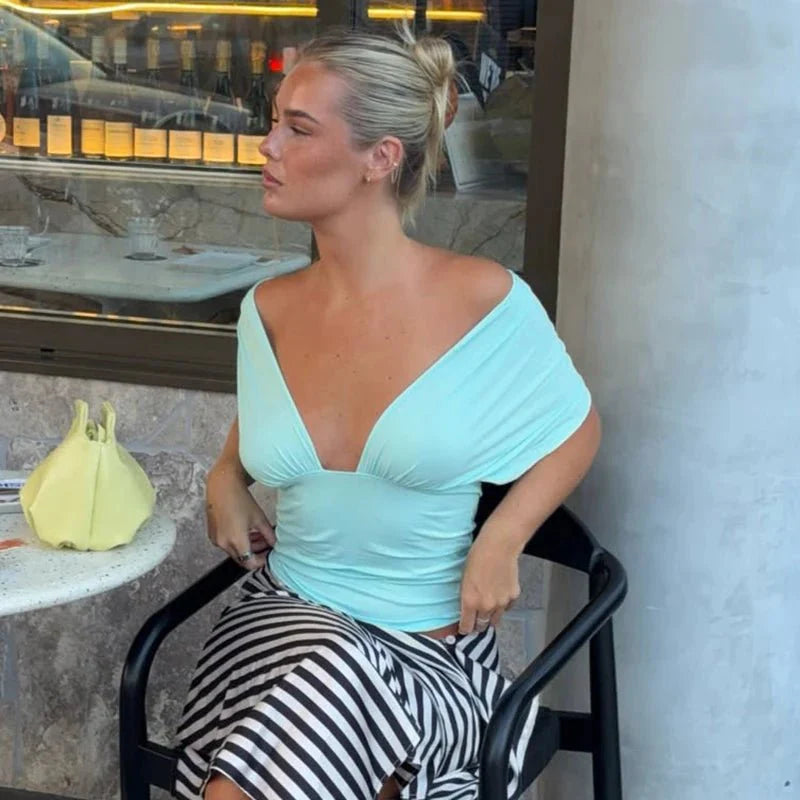 Luana snörad crop-top