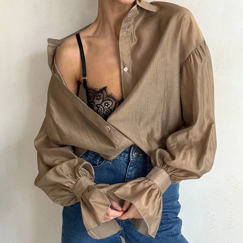Vivienne långärmad transparent blus