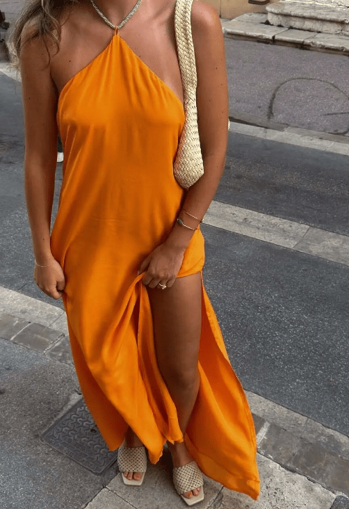 Leah Paljettklänning halterneck maxi