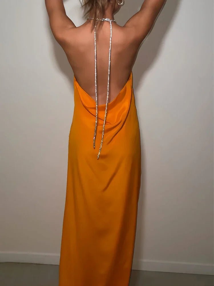 Leah Paljettklänning halterneck maxi