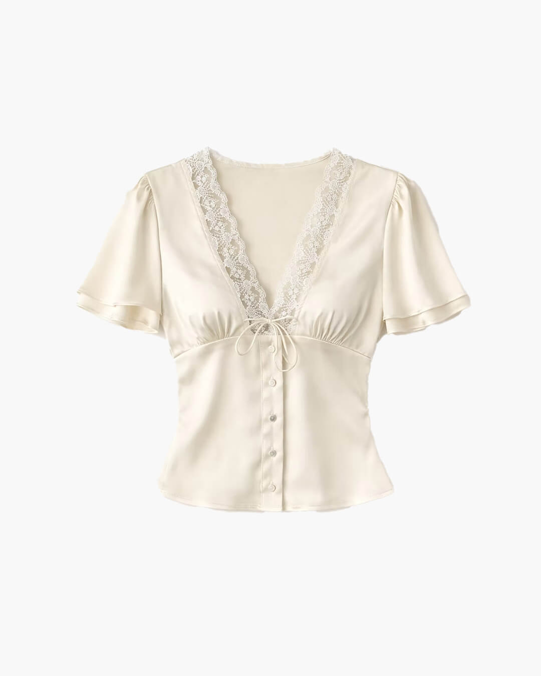 Greta Satin Button Blouse