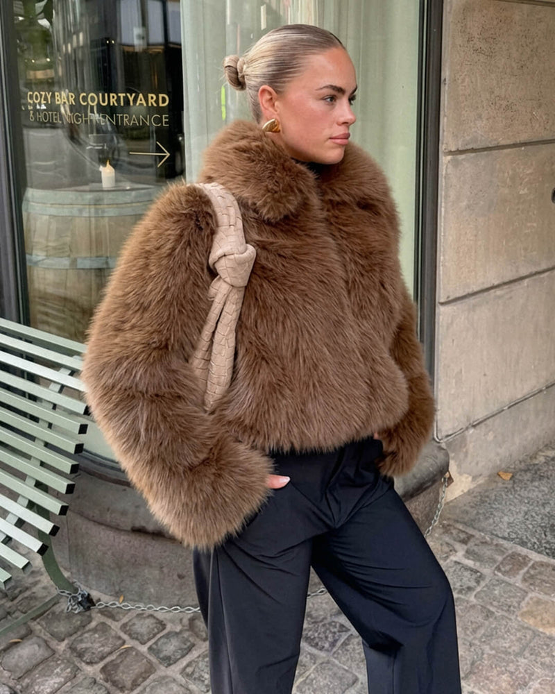 ZEYA - Adeline Cropped Faux Fur Jacket